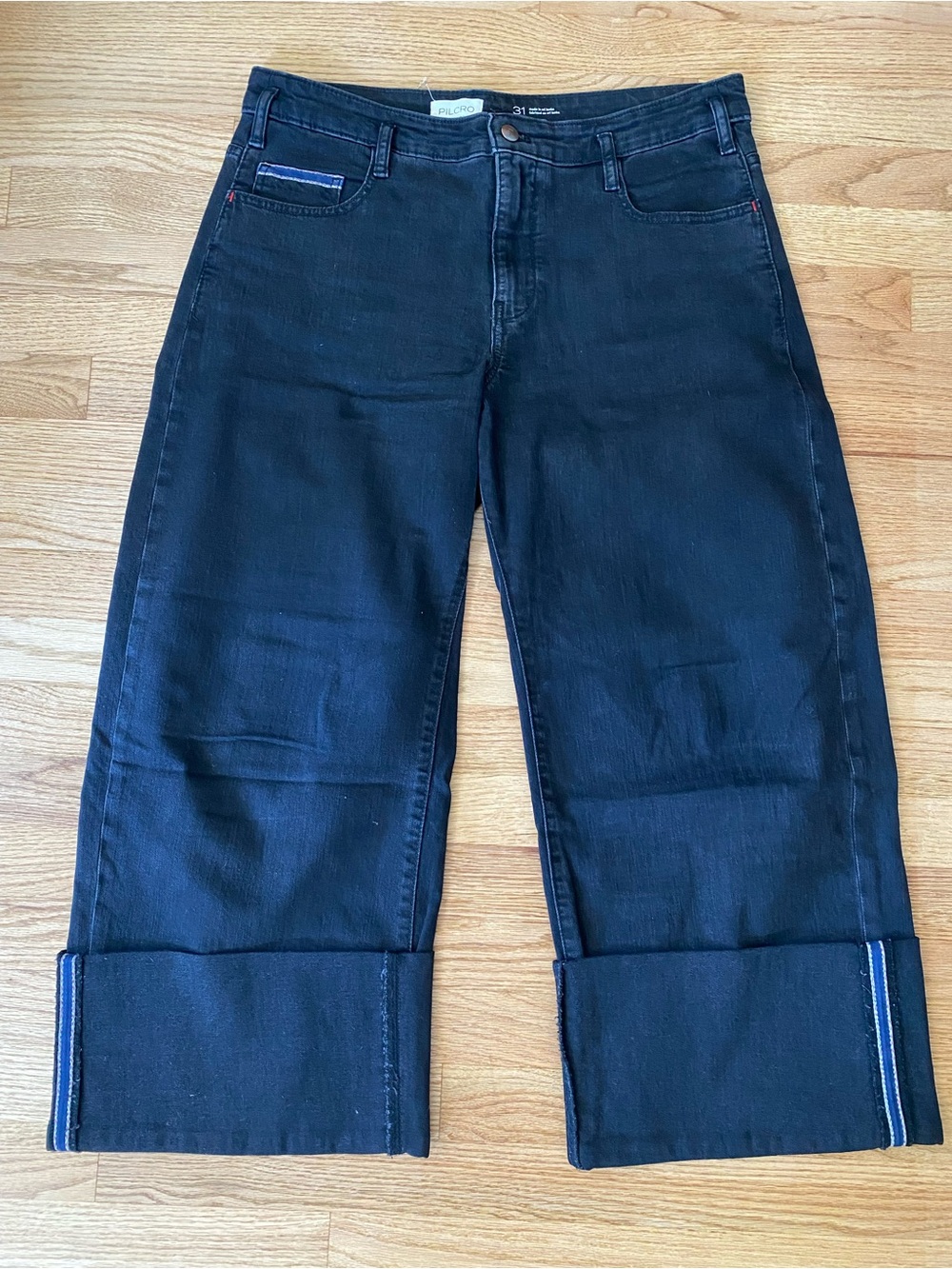 Pilcro: Women’s Wide-Leg Black Denim